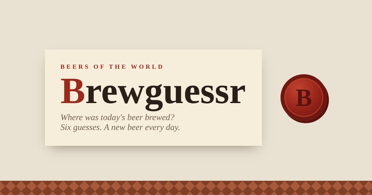 Brewguessr: Geography and Beer Trivia